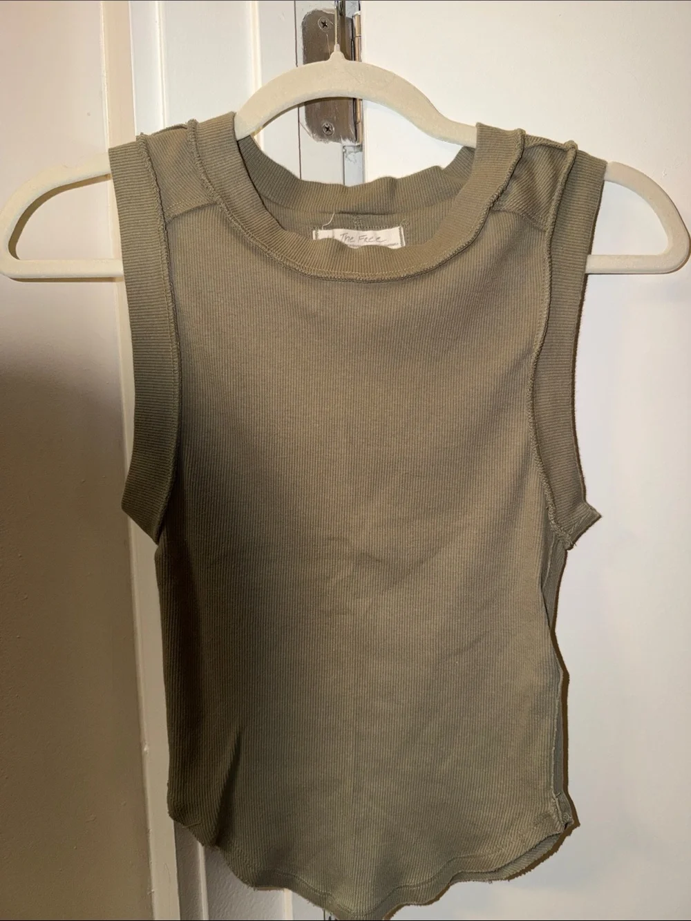 Free People Olive Ribbed Tank